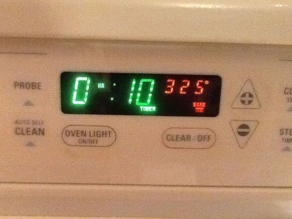Bake 10 minutes at 325\u00b0 and rotate the pans. Bake another 15 minutes.