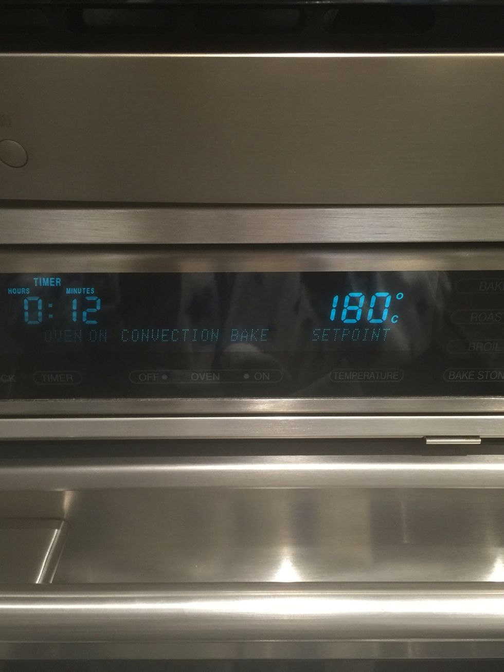 Bake 12-14 mins depends on your oven. Turn around the baking tray at half time.