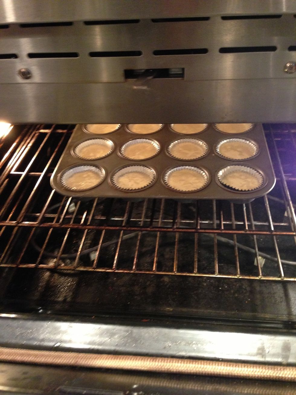 Bake 20-25 minutes. Test with toothpick. If it come out clean its done.