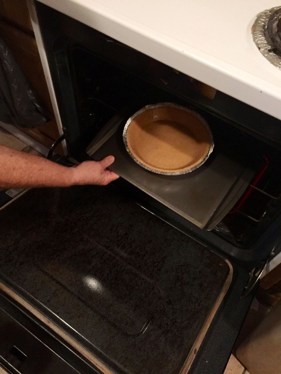 Bake 5 min at 375 degrees in a preheated oven. Then remove and let cool before filling