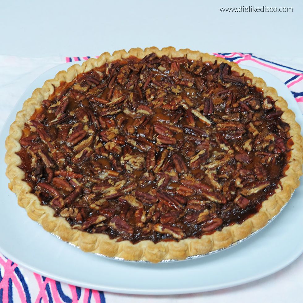Bake according to package directions and let cool completely before cutting. It will be rather puffy and soft when it comes out of the oven but will set as it cools.