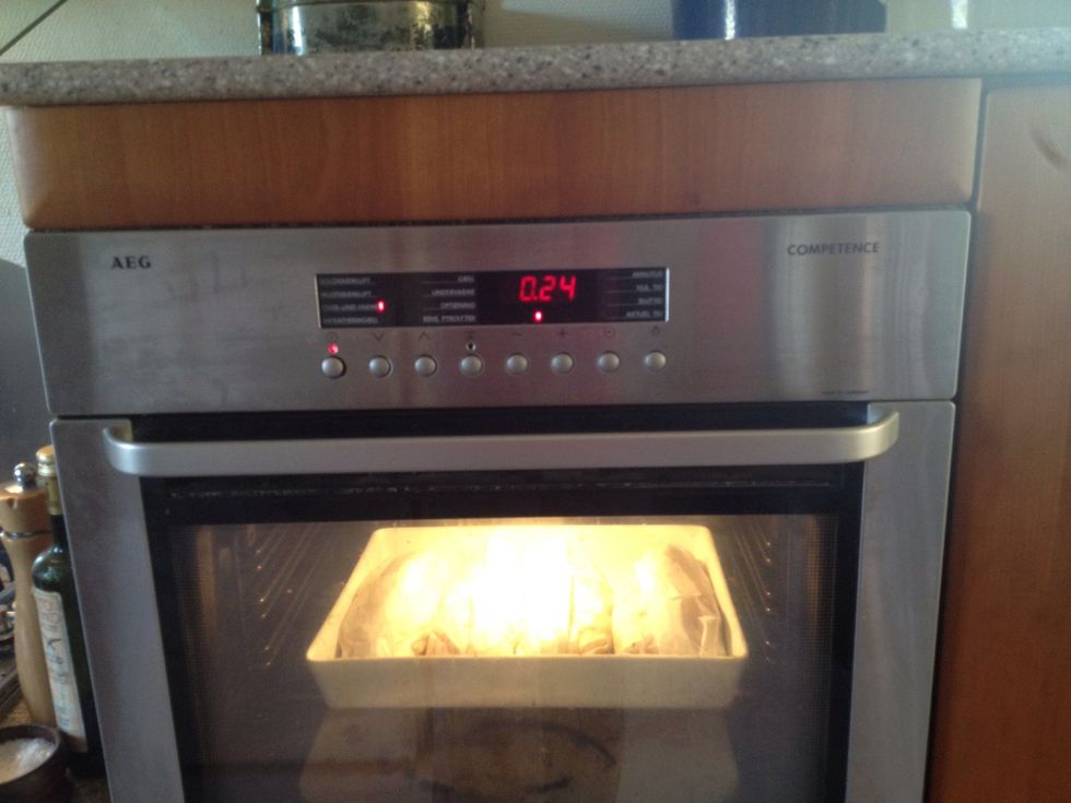 Bake at 150 c in a preheated oven , for 25-30 min.