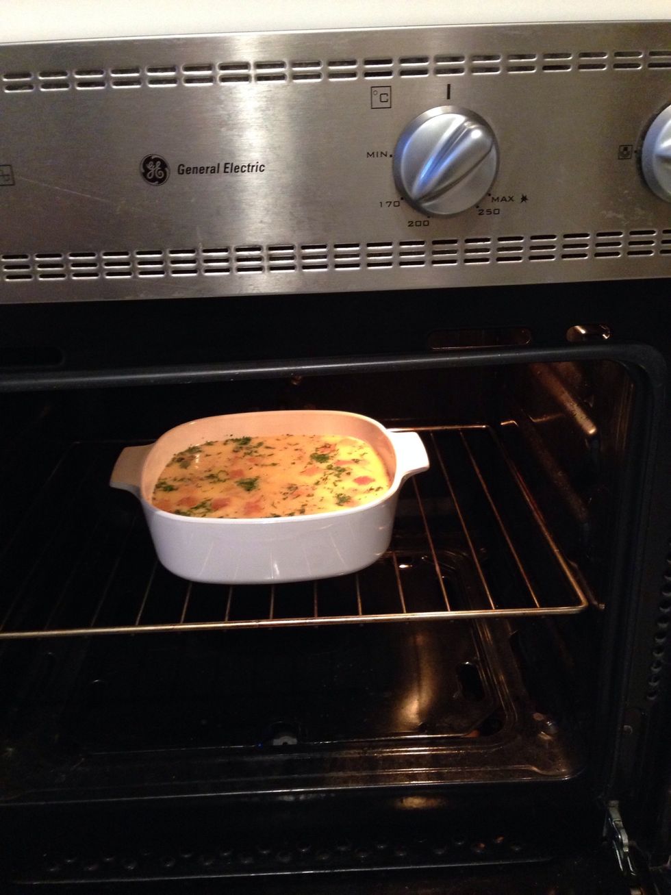 Bake at 170 C (350 F) for about 50 minutes