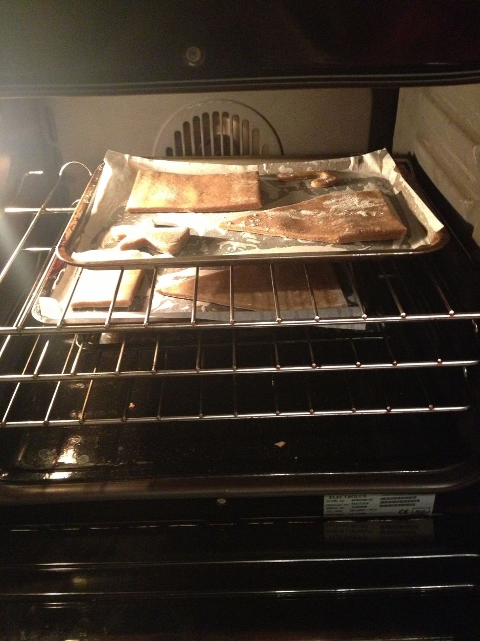 Bake at 180 degrees or 350 degrees Fahrenheit, just until golden brown... If it burns you'll be left to weep at the little remaining frazzles!