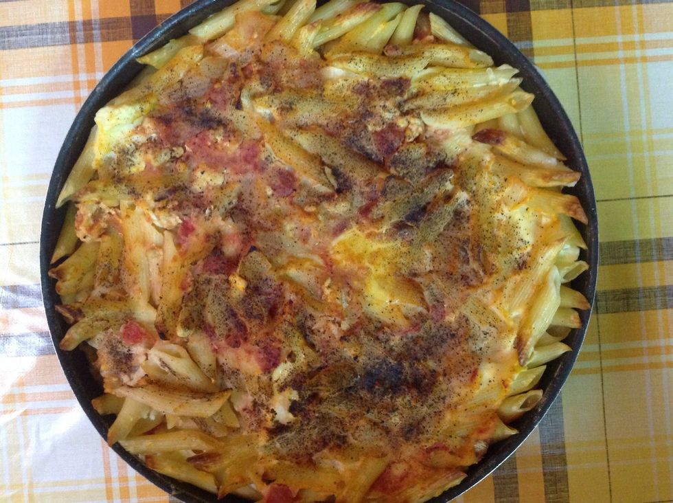 Bake at 200 degrees celcius for 30 minutes.