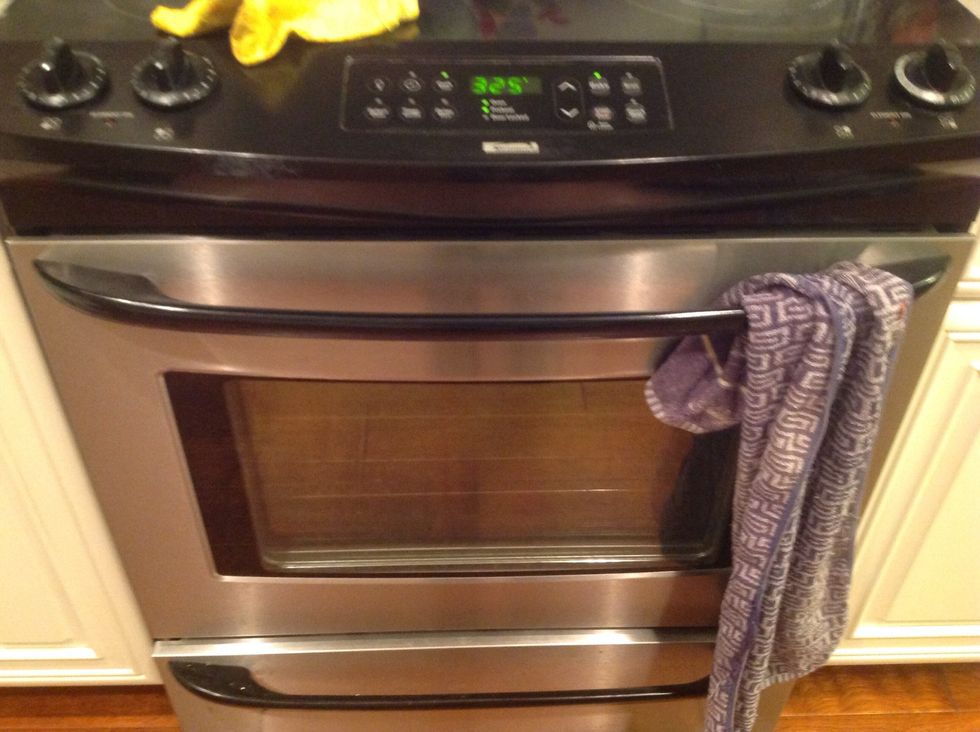 Bake at 325 degrees for 21 mins.