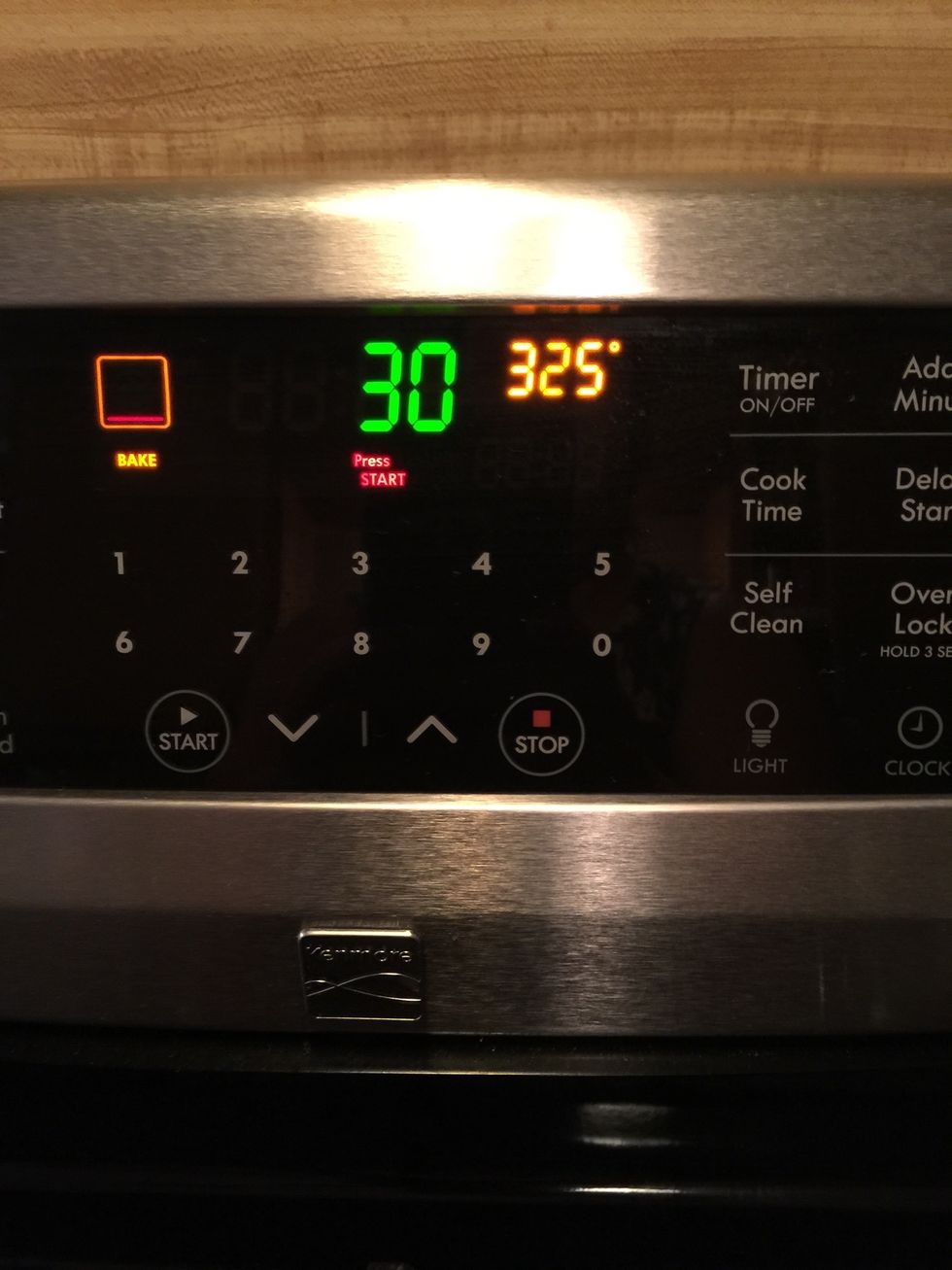 Bake at 325 for 30 minutes