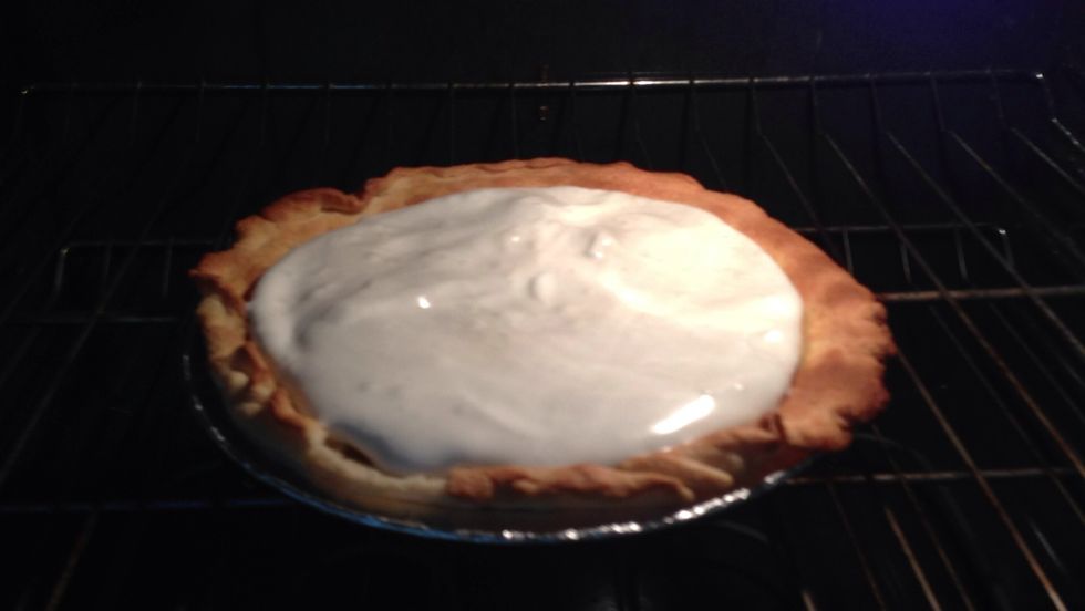 Bake at 350 degrees for 10-12 mins, or until the top turns brown in color.