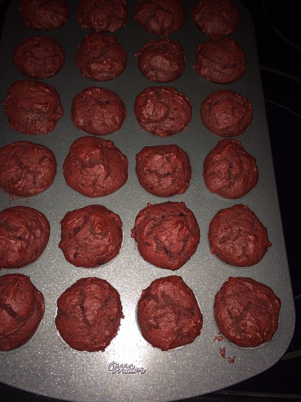 Bake at 350 degrees for 12-14 minutes - Nice and fluffy once baked