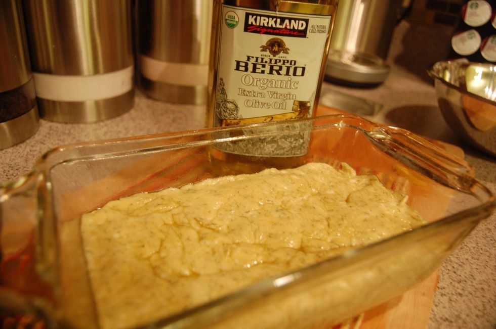 Bake at 350 degrees for 35-40 minutes-- until top is brown.