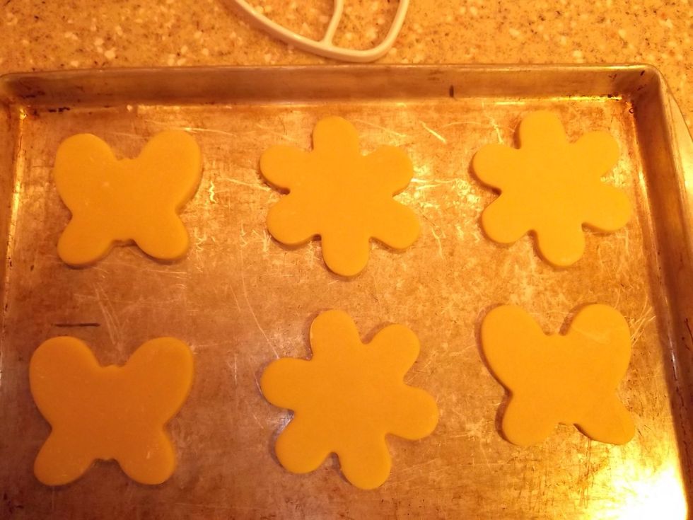 Bake at 350 degrees on ungreased cookie sheet for 8 minutes, or until golden brown.
