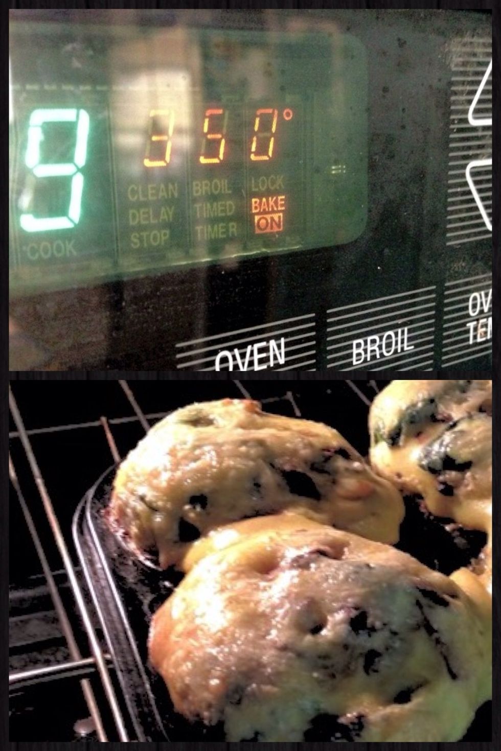 Bake at 350\u00b0 F (180\u00b0 C) for 25 to 30 minutes.