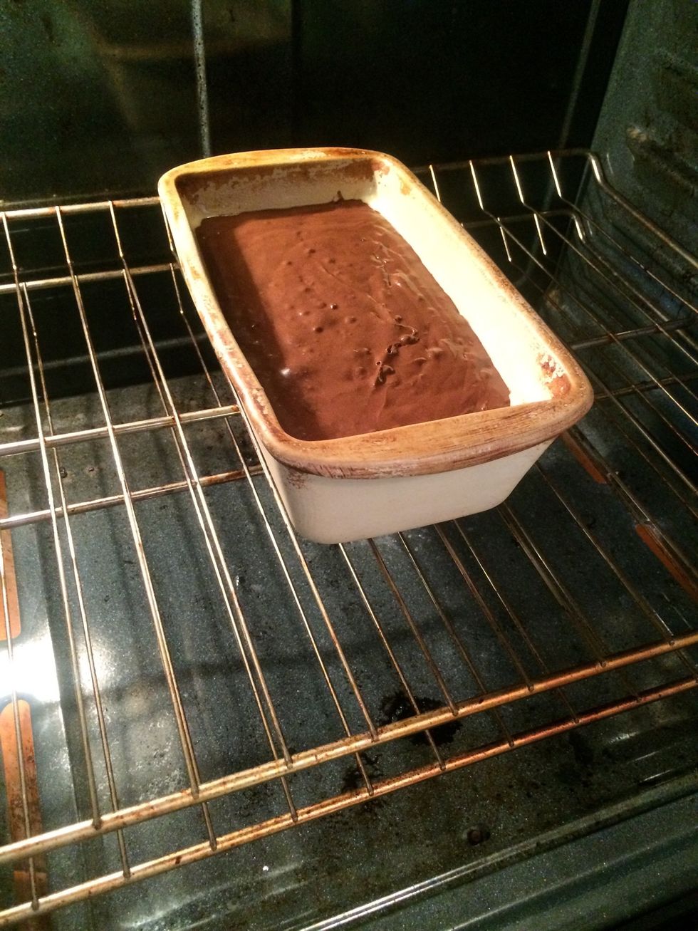 Bake at 350f for 50-60 minutes or until a tooth pick inserted come out clean.