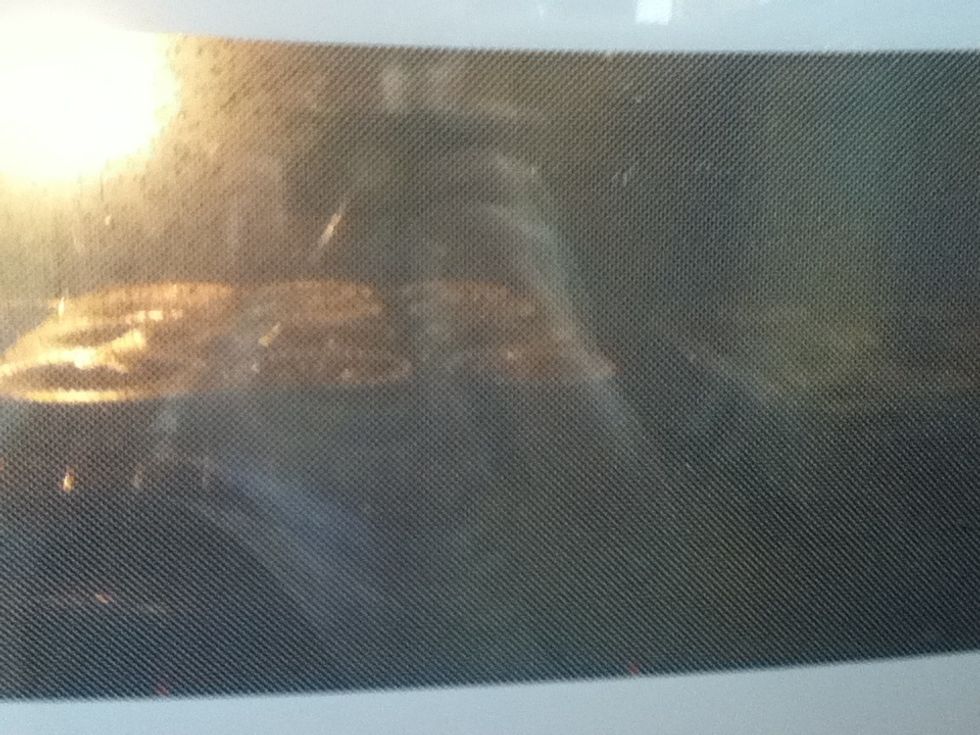 Bake at 375 Fahrenheit for 25 mins.