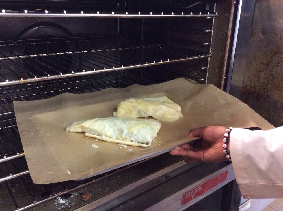 Bake at 375 for 20 minutes or until the top is golden brown