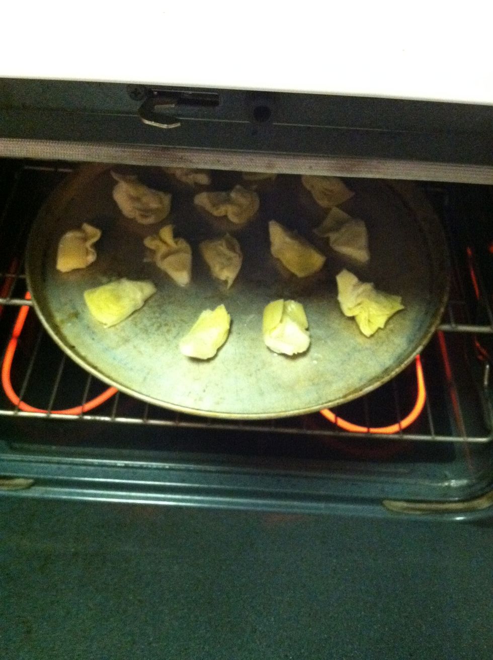 Bake at 375 for about 10 min