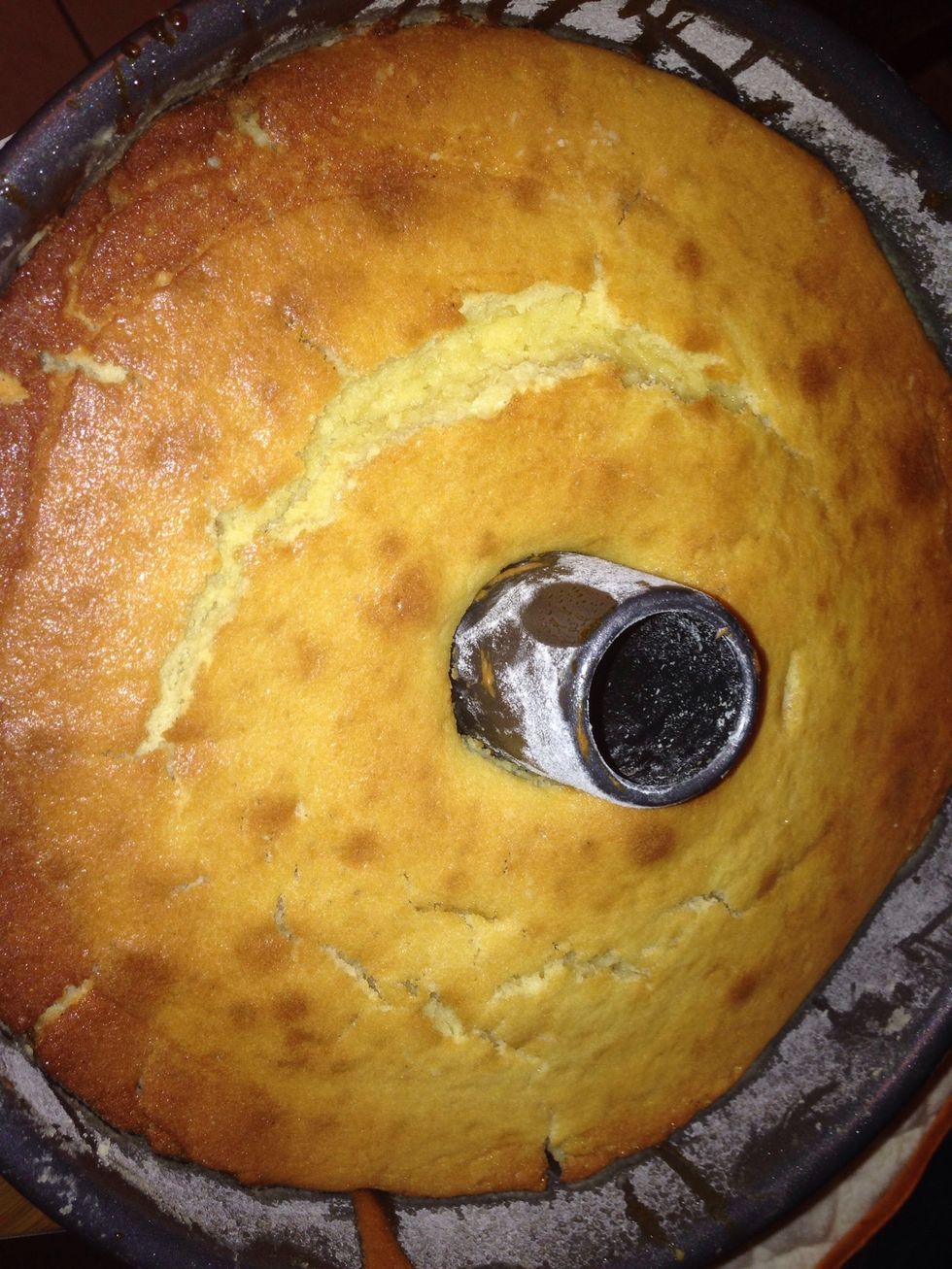 Bake at 400 until tooth pick comes out clean. If the top browns before it's done cover with foil