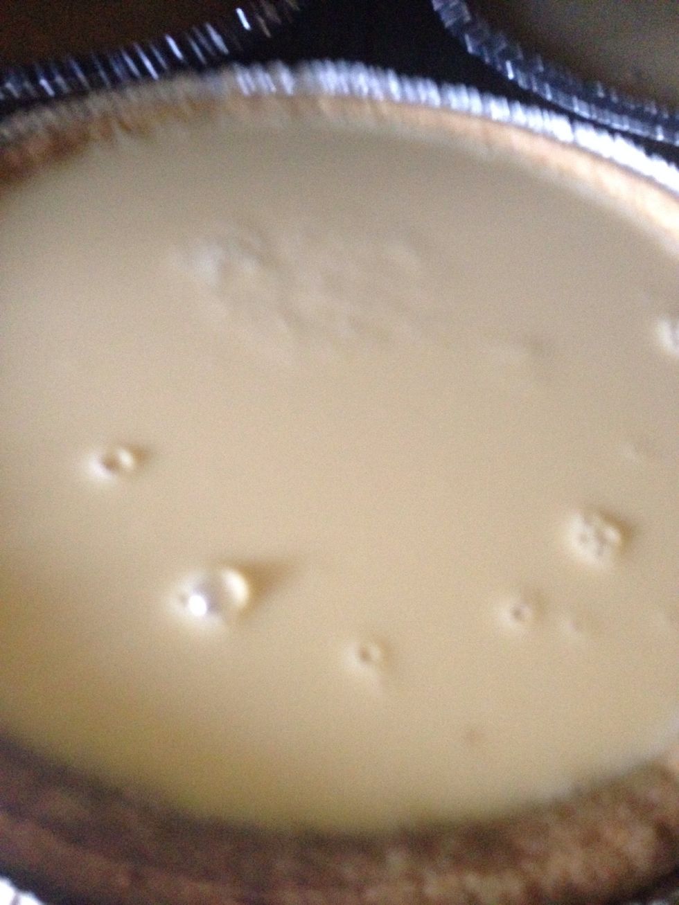 Bake at 400F for 17 min then reduce the heat to 350F for 12-15 min. At the last stage, remember to keep checking it because you don't want the custard to puffed up to high.