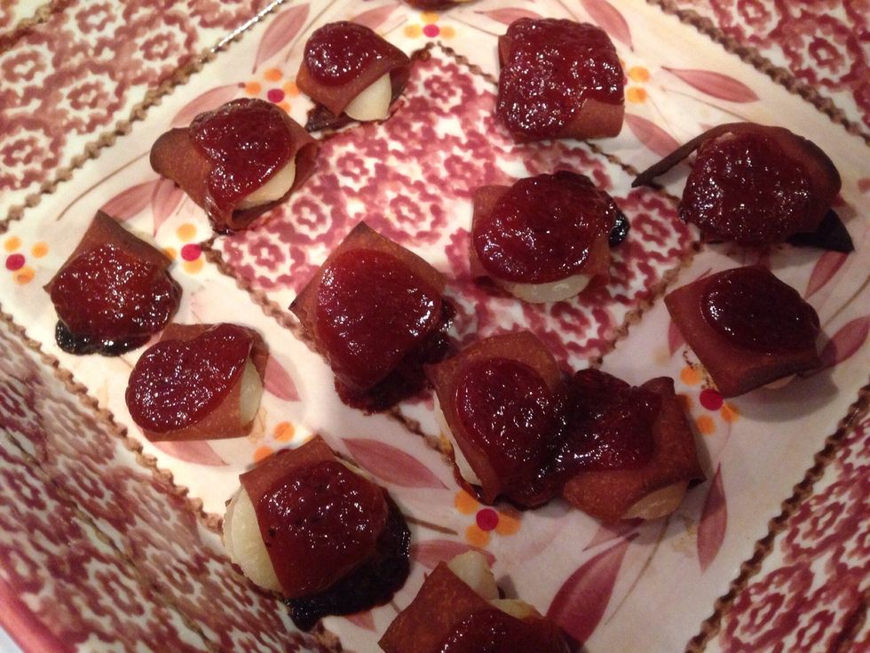 Bake at 425 degrees for 25 minutes until edges are crisp and brown.