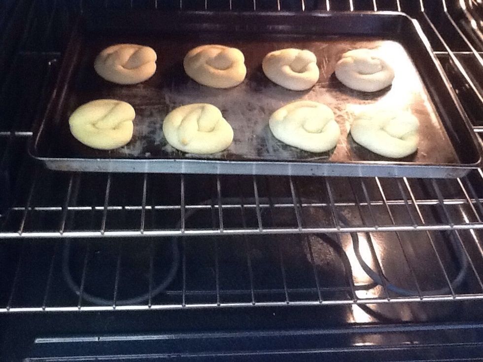 Bake at 450 for about 7 minutes.