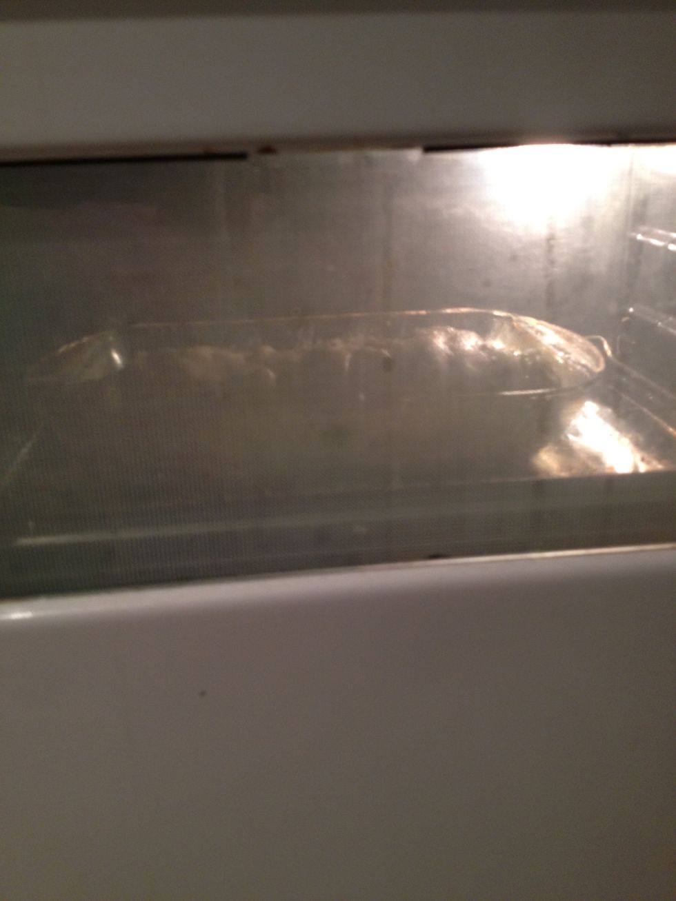 Bake at 450F for 10 mins, then reduce heat to 425 F for 10 to 15 more mins, or until pastry is a rich, golden. (note: again--huge chunk of meat so it may take longer depending on your oven)