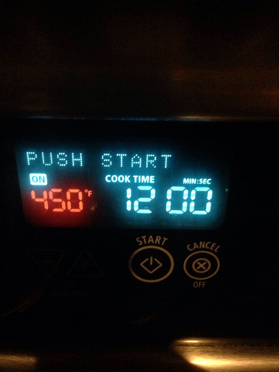 Bake at 450F for 12min.