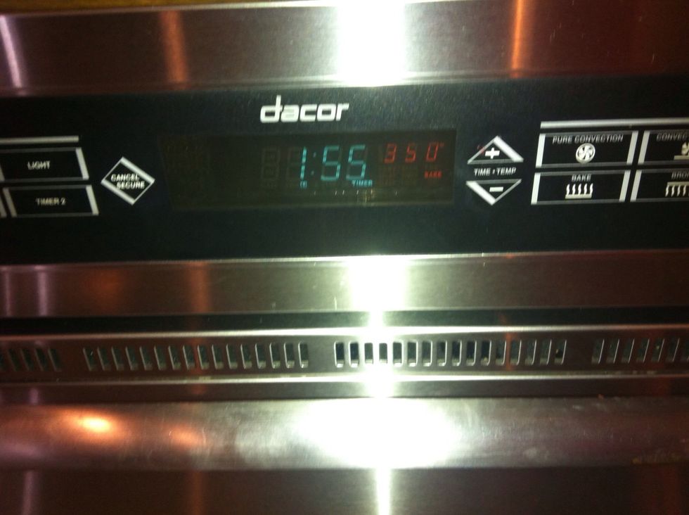 Bake cake as instructed.  It does not matter what shape or size pan you use as you will crumble the final product.  However, adjust cooking time accordingly.