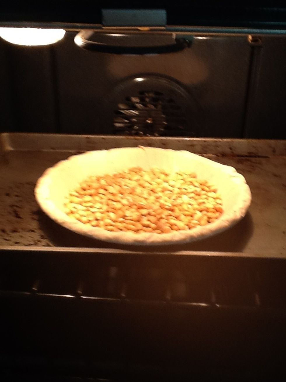 Bake first the crust for10 min at 400 degrees F