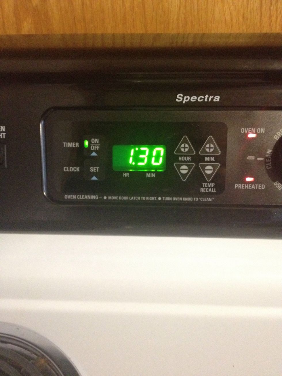 Bake for 1 1/2 hours