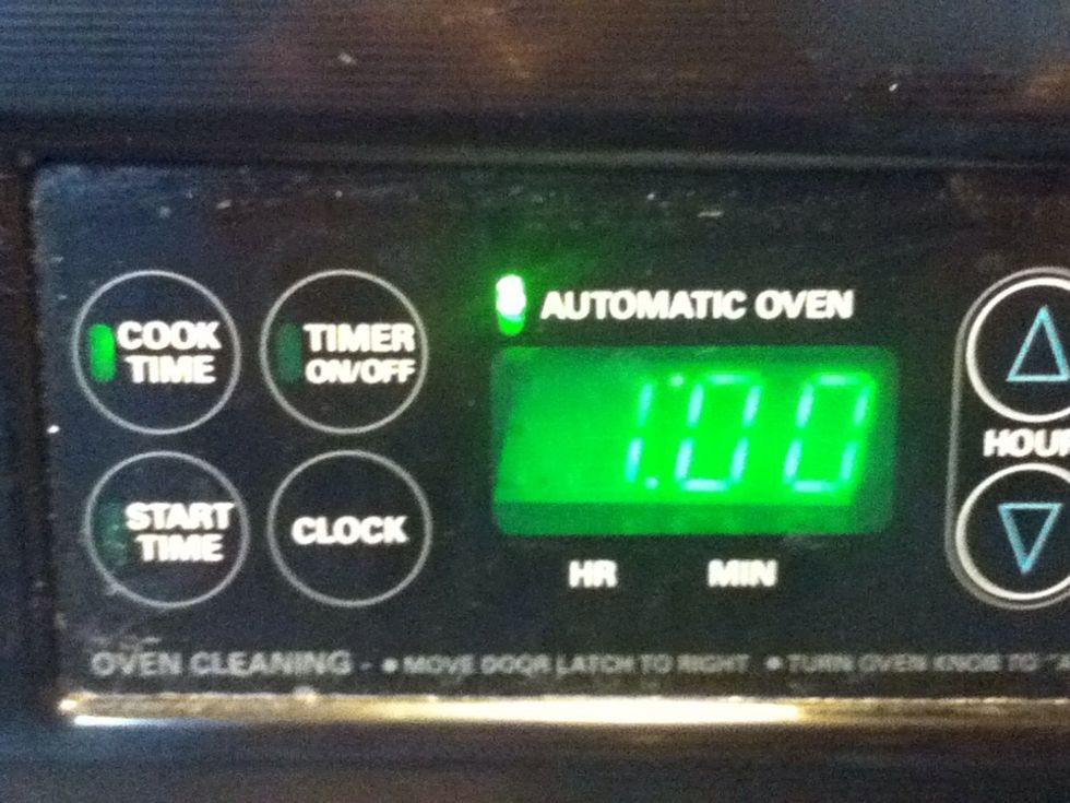 Bake for 1 hour on 375.