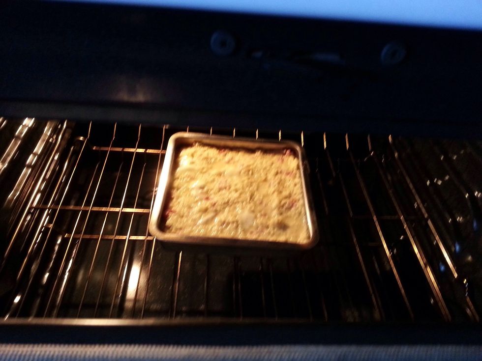 Bake for 15 minutes at 400 degrees. And between 45 min to an hour at 350 degrees.   Do the knife test at 45 minutes. If the blade is clean, the kugela is finished.