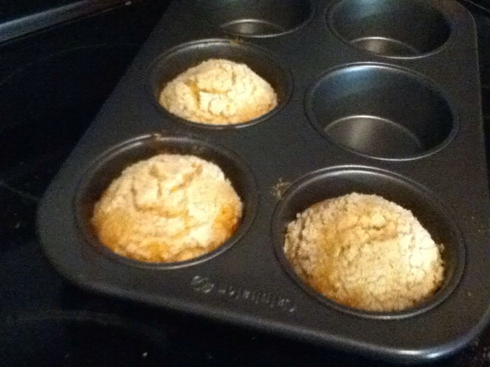 Bake for 15 minutes or until a knife stuck in the center comes out clean.