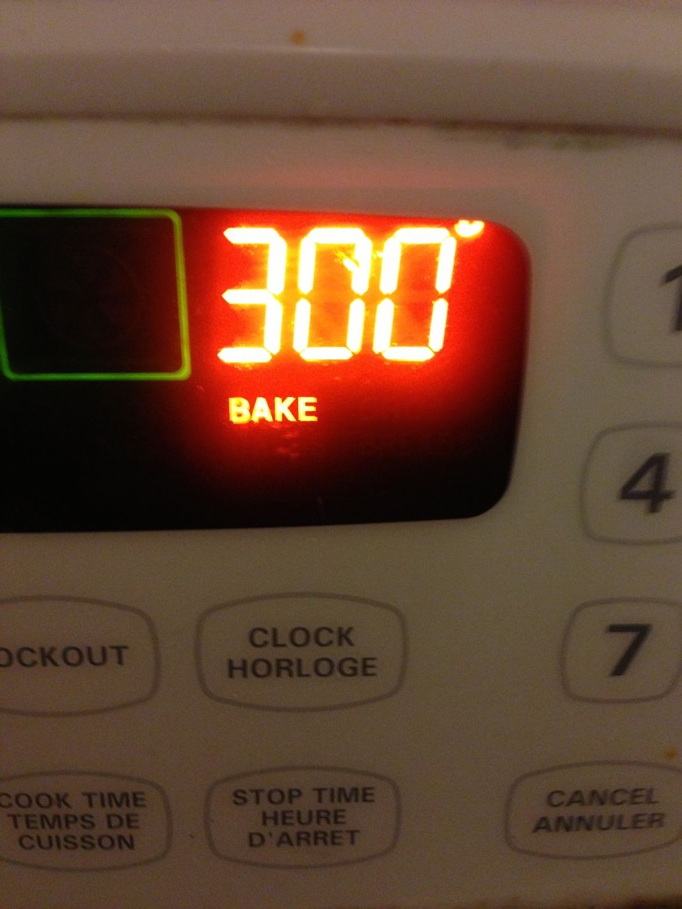 Bake for 2.5hrs or until toothpick comes out clean
