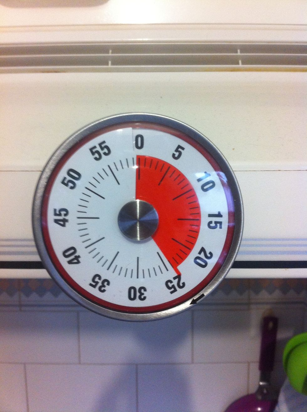 Bake for 20-25 mins or until a skewer inserted at the centre comes out clean.