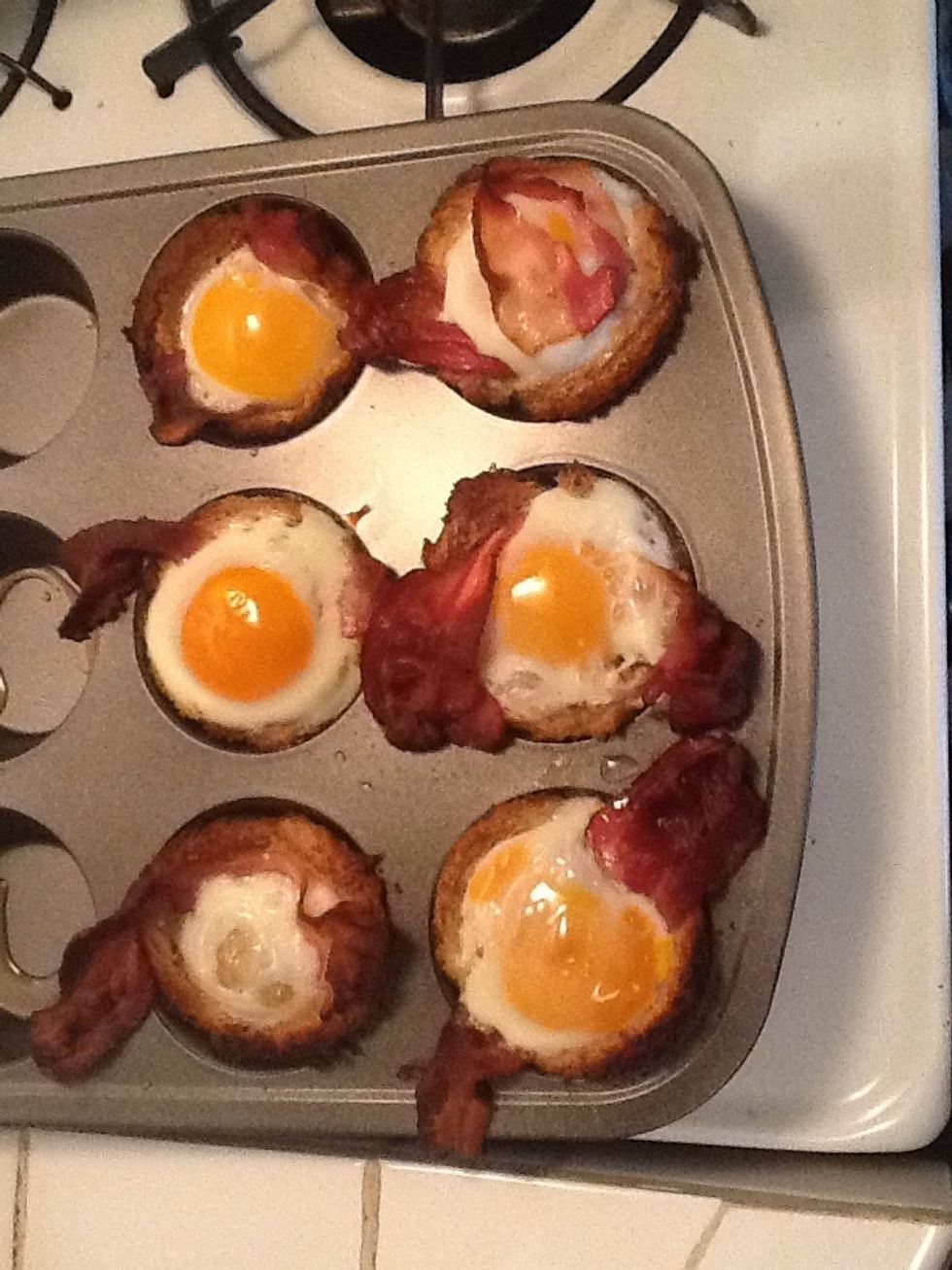Bake for 20 minutes at 350 degrees or until egg whites are set.