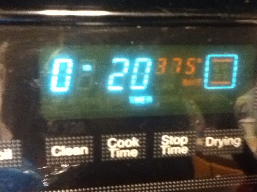 Bake for 20 minutes at 375