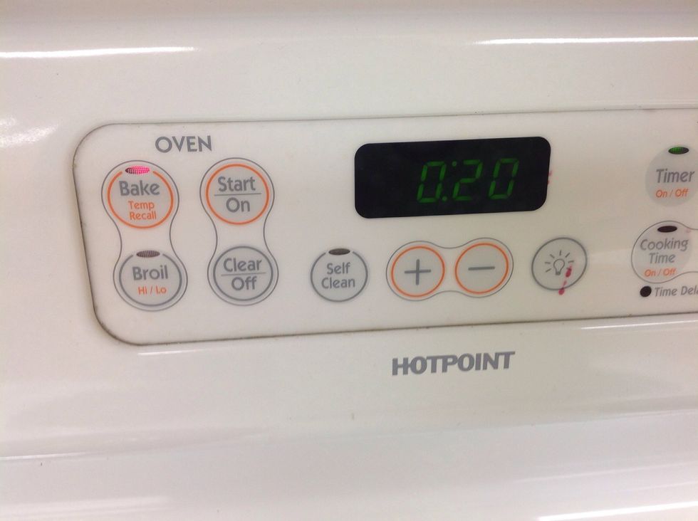 Bake for 20 minutes.