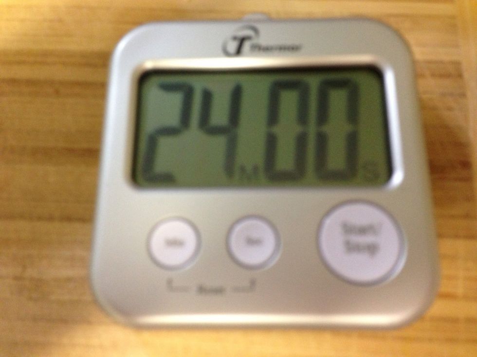 Bake for 23-24 mins or until golden brown.