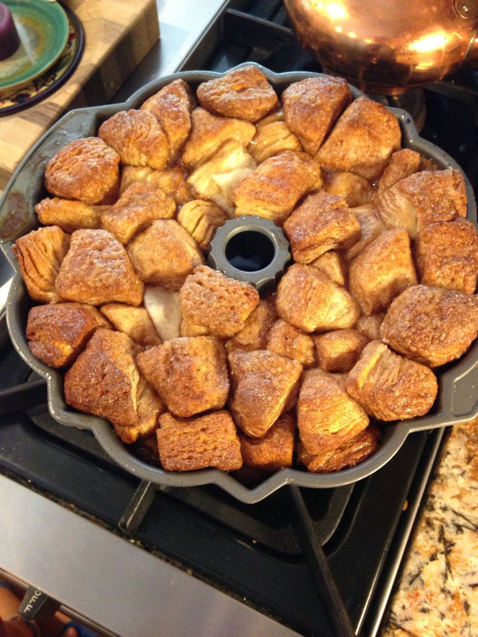 Bake for 25min at 350 degrees Fahrenheit.