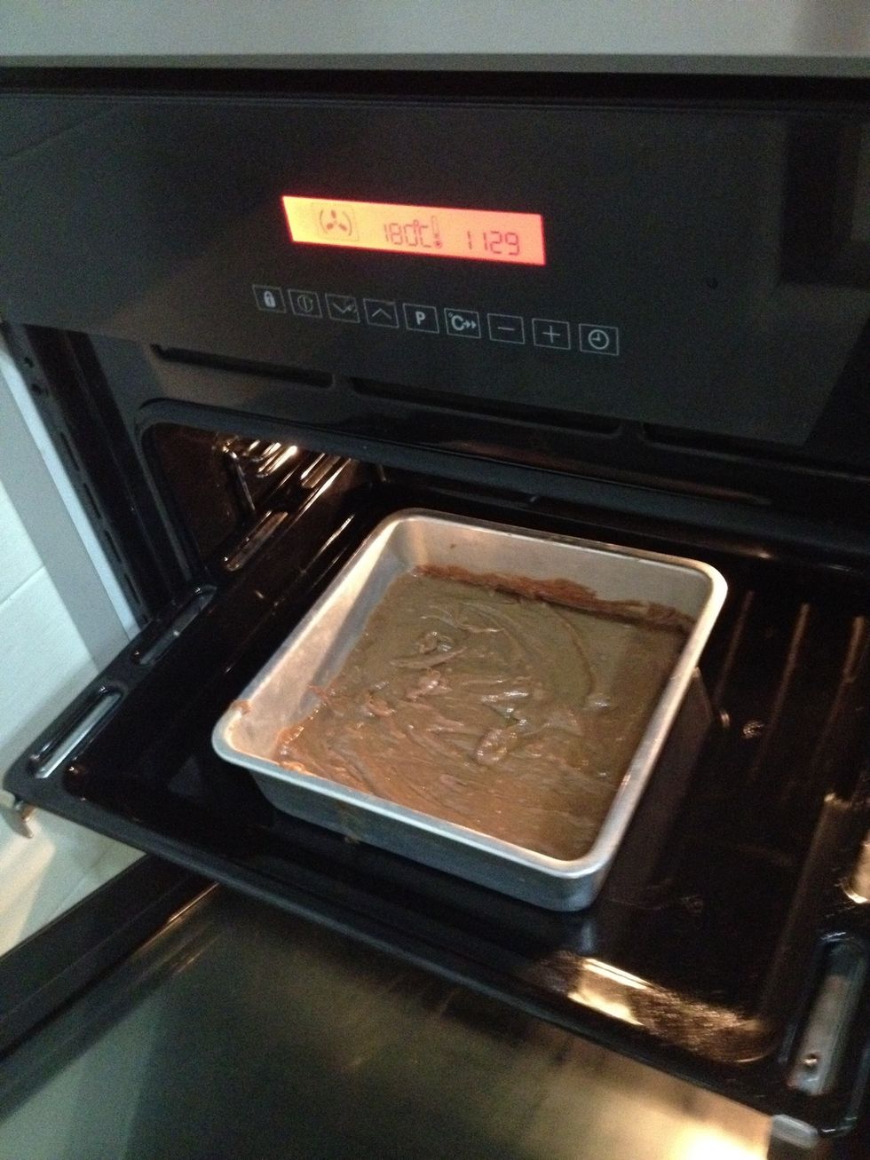 Bake for 34-37 minutes. Make sure to check at the 34th minute.