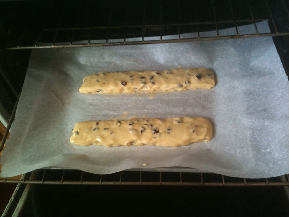 Bake for 35 minutes or until light brown.