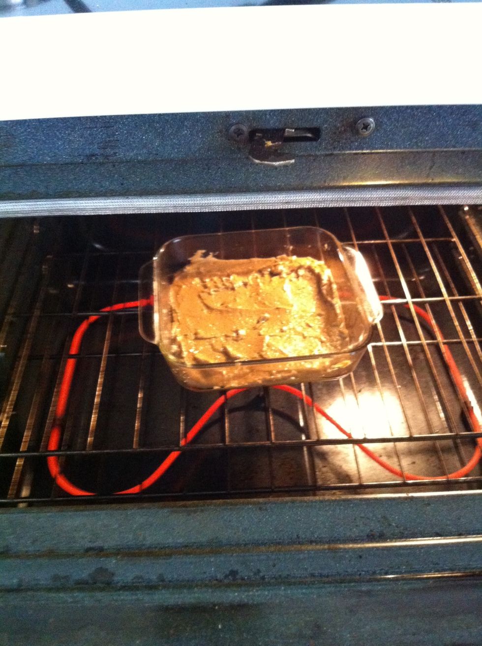 Bake for 40-45 minutes or until just set and golden.