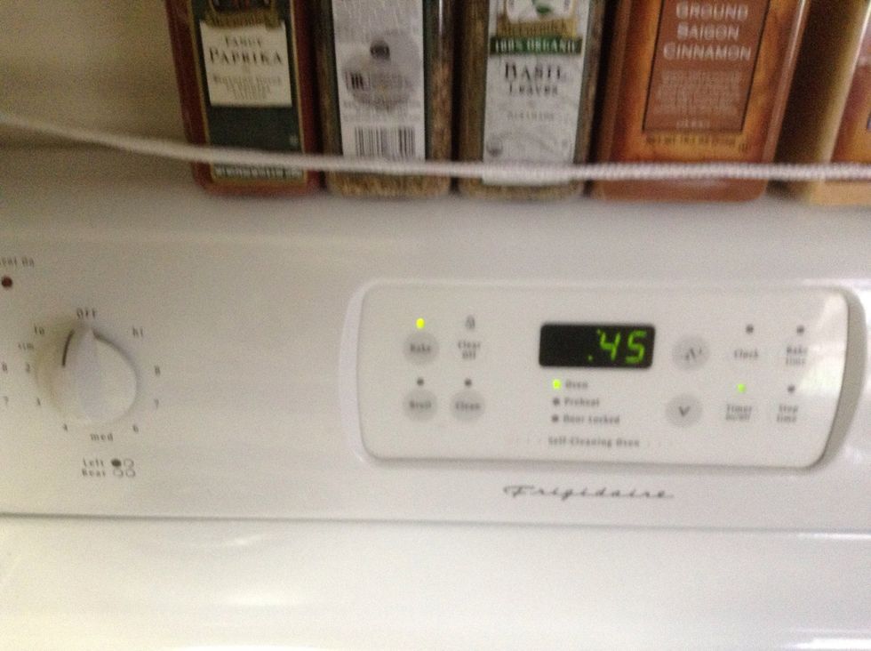 Bake for 45 minutes