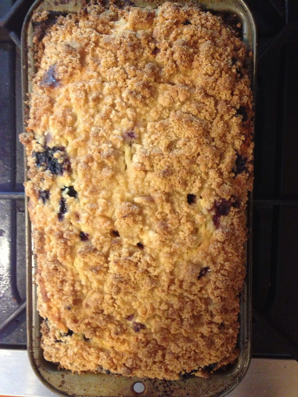 Bake for 50-55 minutes at 350 degrees Fahrenheit, watch it carefully!