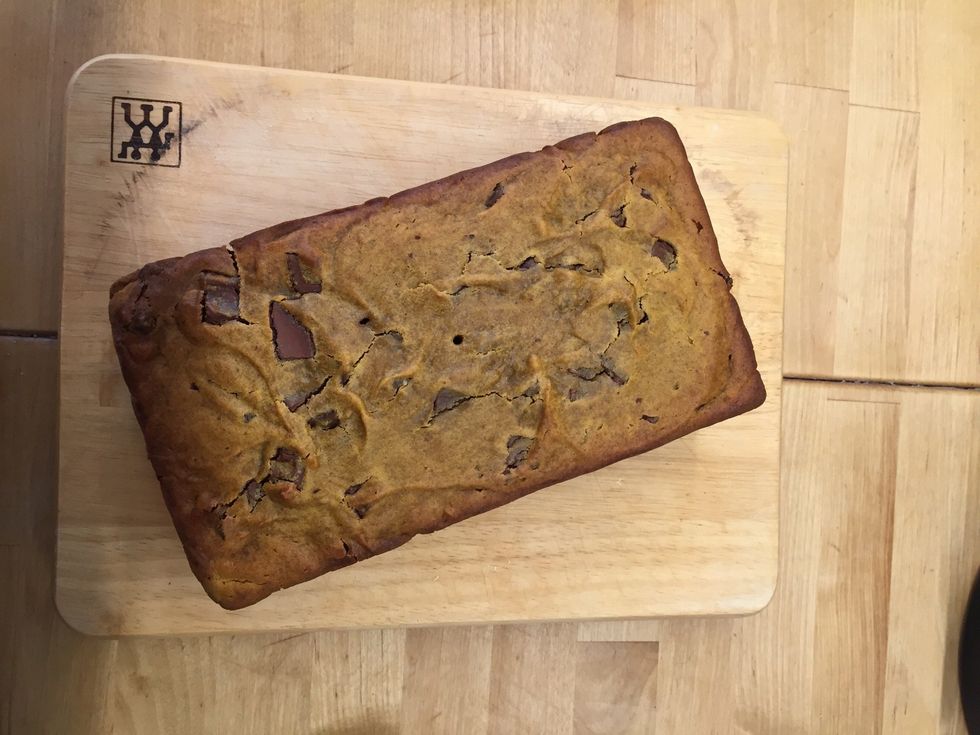 Bake for 60-65 minutes or until toothpick in center comes out clean.