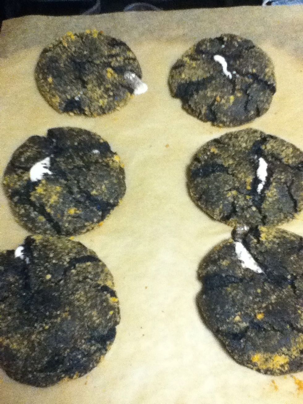 Bake for 8-10 minutes. Cookies should look puffy and be slightly underdone. Allow to cool on trays for 5 mins.