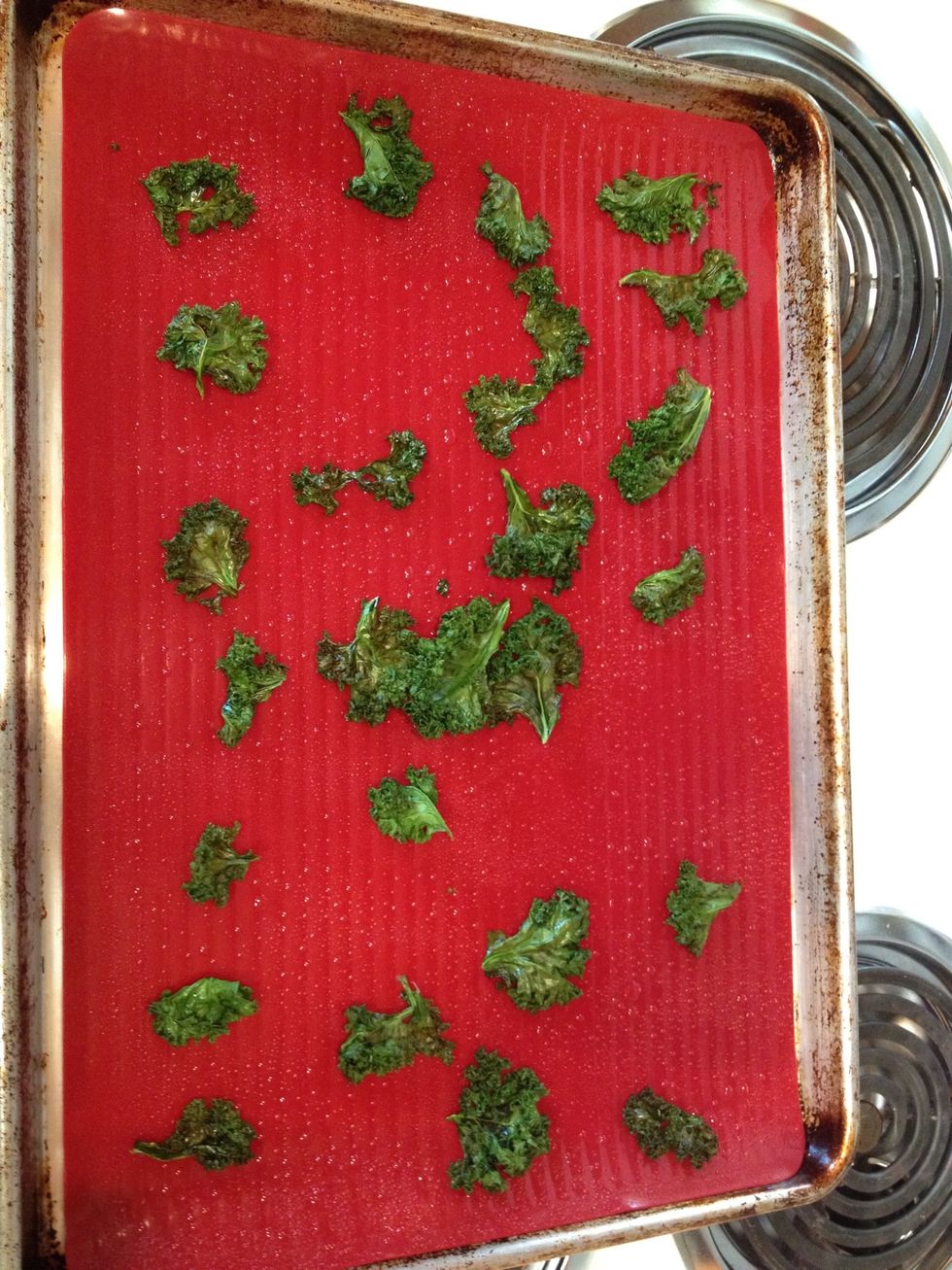 Bake for about 10 minutes, or until shrunken & crispy. Don't let them burn!