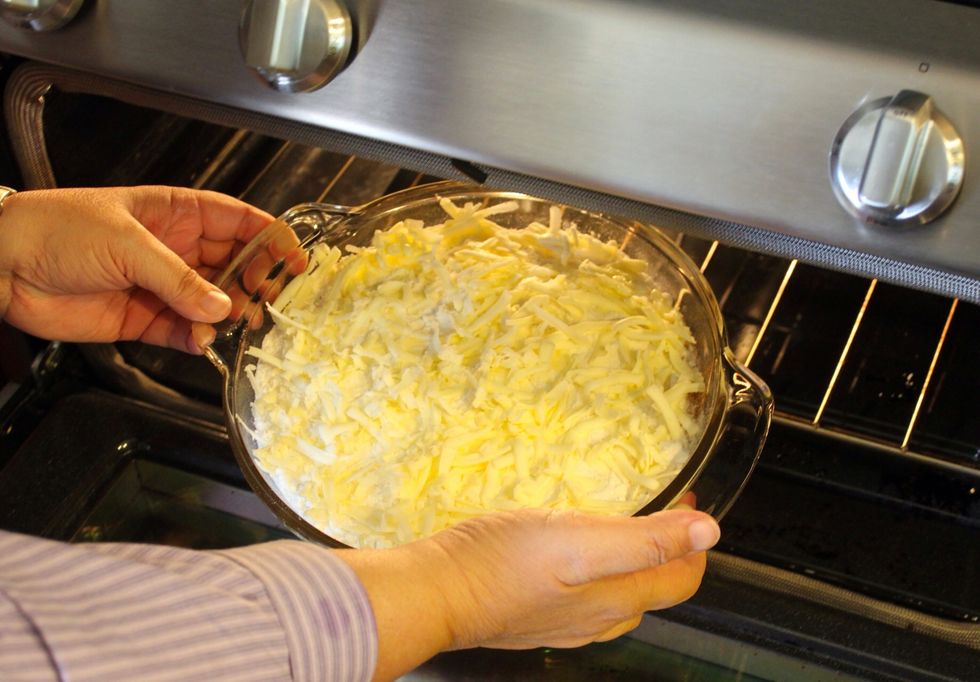 Bake for about an hour or until golden brown and bubbly.