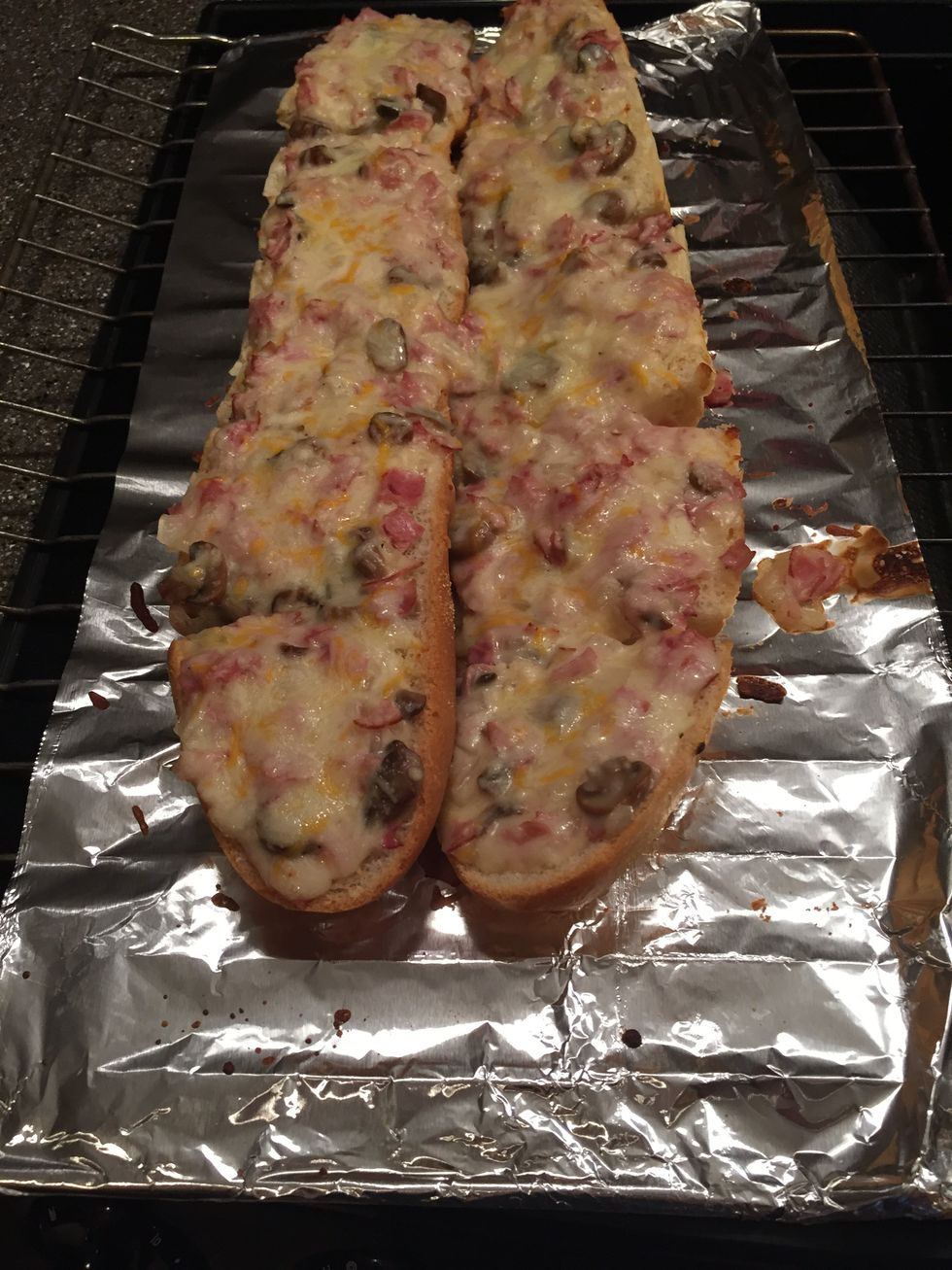 Bake for about fifteen minutes then take it out of the oven. Then its done, Enjoy!