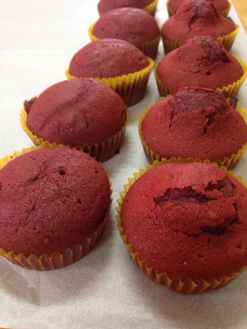 Bake in 180 degree celcius oven for about 15 to 30 minutes. You can tell when it is done. Dont worry about cracks